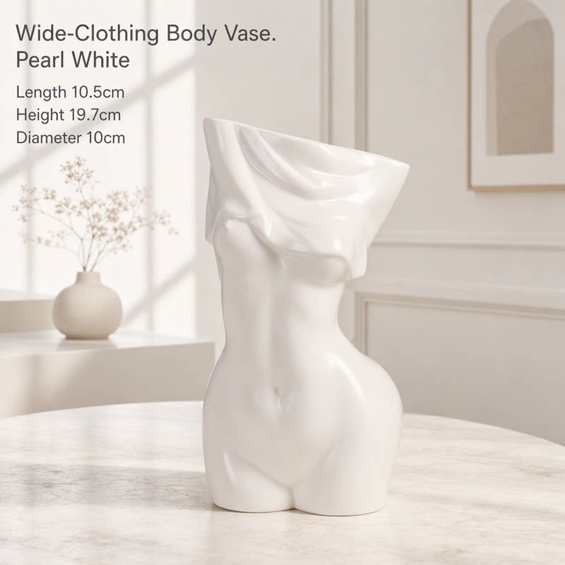 Figure Sculpture Vase - Matte White