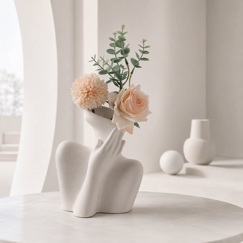Sculptural Figure Vase - Art Porcelain