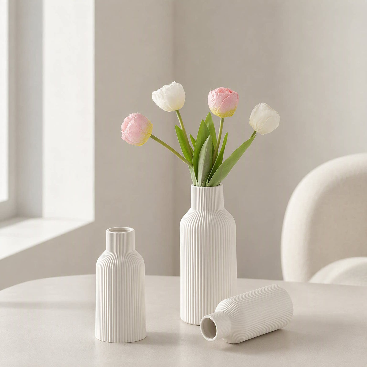 Petite Vase Set of 3 - Simple Ceramic